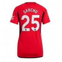 Manchester United Jadon Sancho #25 Hjemmebanetrøje Dame 2023-24 Kortærmet